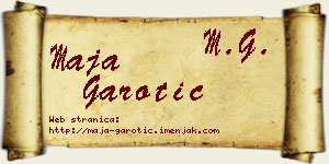 Maja Garotić vizit kartica